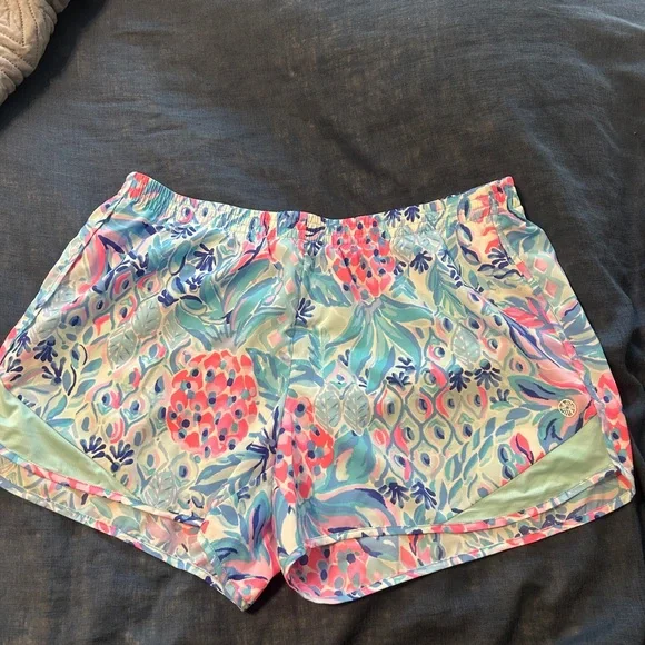 Lilly Pulitzer Luxletic Multicolor Athletic Shorts - Picture 1 of 4